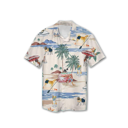 Akita Summer Beach Hawaiian Shirt - Gift For Akita Lovers GESM230324-8