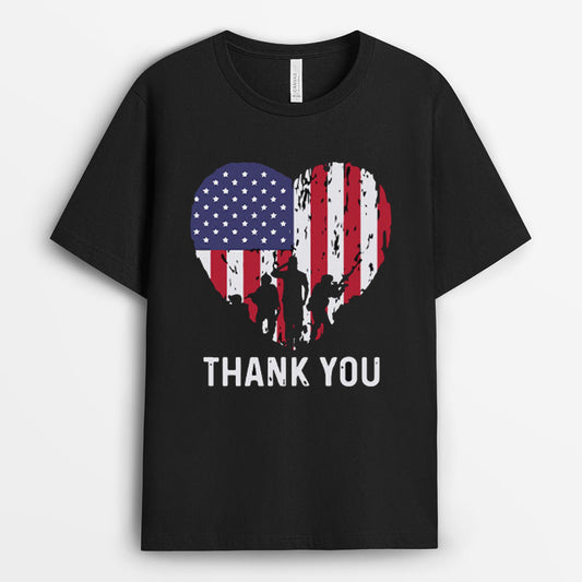American Flag Heart Tshirt - Gifts for patriot American GEMD240424-19