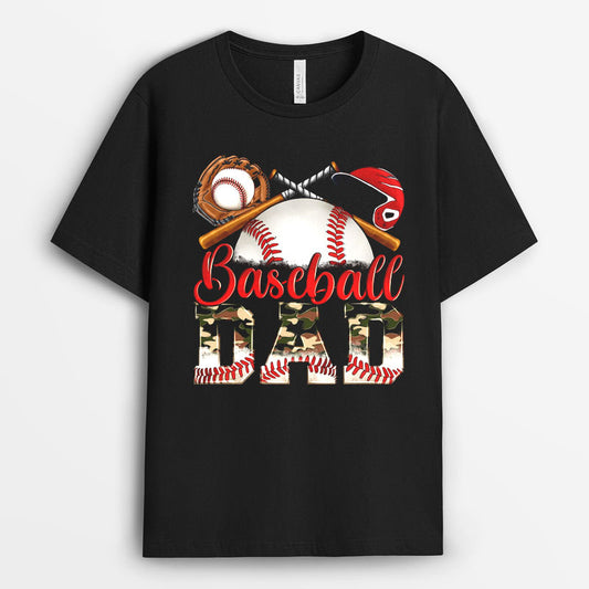 Baseball Dad Player And Army Tshirt - Fathers Day Gift GEBBD040424-22