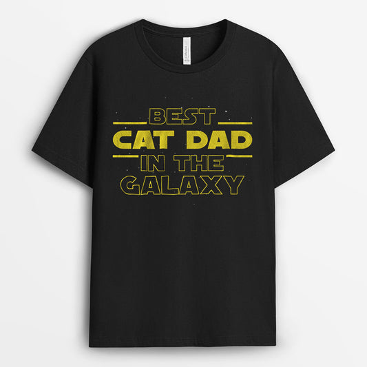 Best Cat Dad In The Galaxy Tshirt - Gift For Cat Owners GECD280324-13