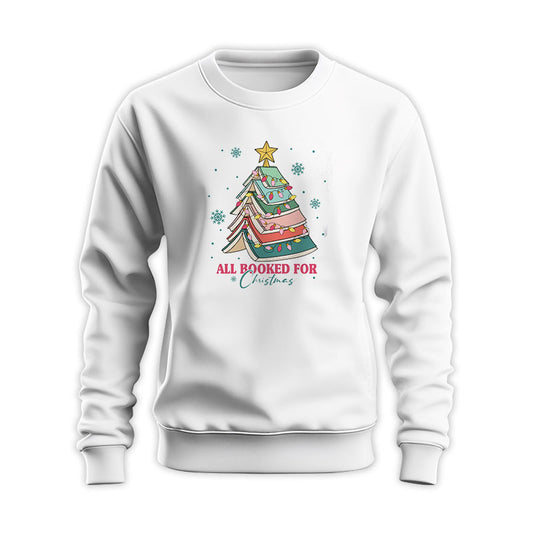 Book Tree Christmas Sweatshirt - Gift for Book Lovers GECM270324-10