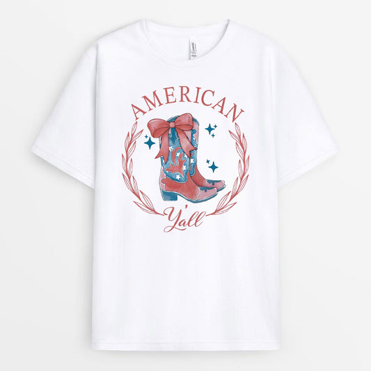 Coquette American Y'all Tshirt - Gift For American Cowgirl GE4OJ020424-11