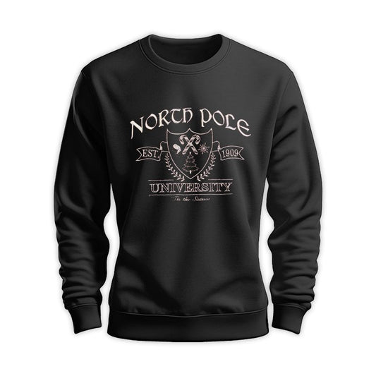 Christmas North Pole University Embroidered Sweatshirt