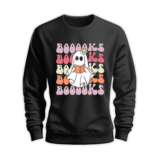 Booooks Lovers Halloween Sweatshirt - Book Lovers Halloween Gift GEHLW010424-11