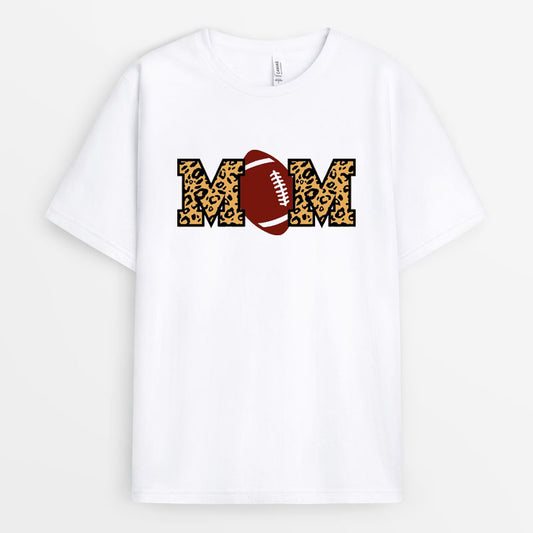 Football Mom Leopard Patterns Tshirt - Gift For Mom GEFM050424-22