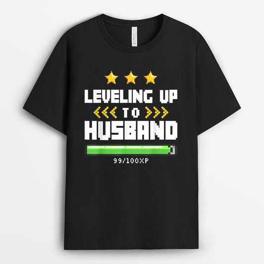 Funny Leveling Up To Husband Bachelor Tshirt - Gift for Fathers Day GEFH260324-18
