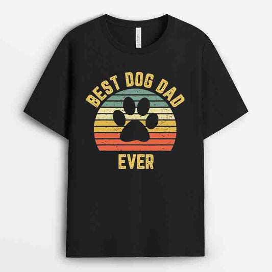 Vintage Paw Footprint Best Dog Dad Tshirt - Gift For Dog Lovers GEDD210324-7
