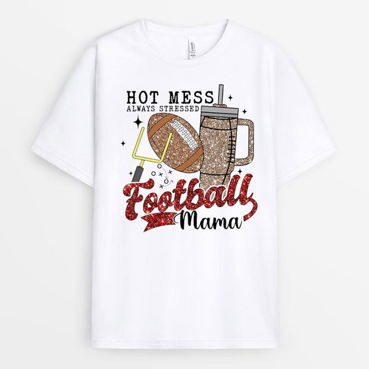 Glitter Leopard Football Mom Shirt - Gift For Mother's Day GEFM050424-7