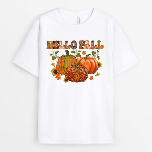 Hello Fall Tshirt - Cute Autumn Gift GETG110424-20