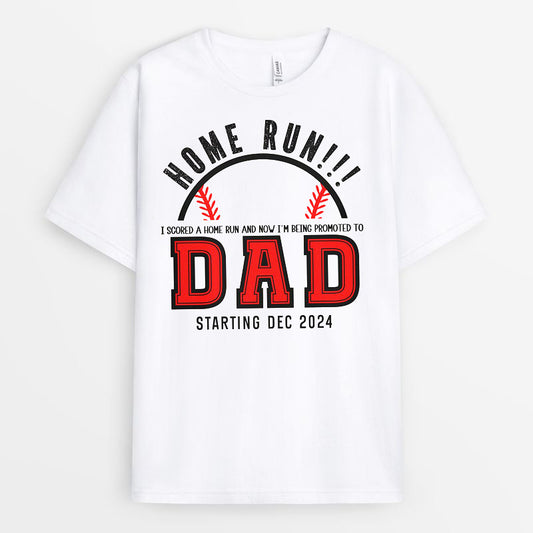 Home Run Dad To Be 2024 Tshirt - First time Dad Gift GEBBD040424-27