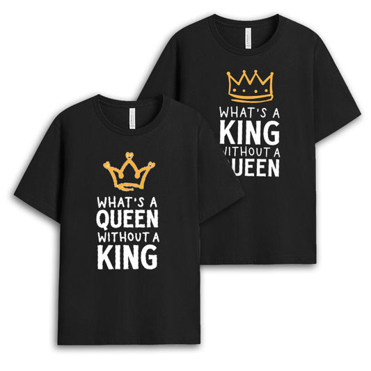 King and Queen Couples Tshirt - Couple Outfit GECPM090424-21