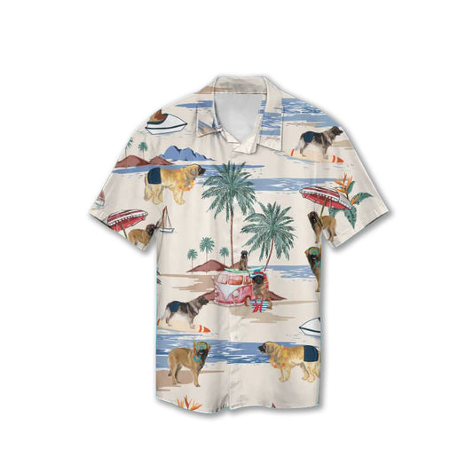 Leonberger Summer Beach Hawaiian Shirt - Leonberger Lover Gifts GESM230324-12