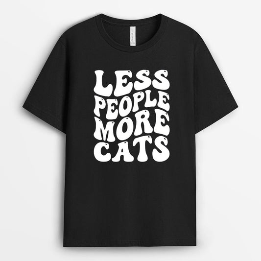 Less People More Cats Tshirt - Funny Gift For Cat Lovers GECD280324-26