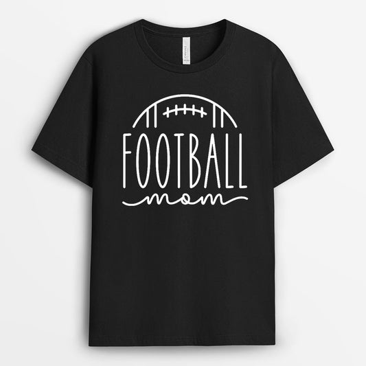 Line Art Football Mom Tshirt - Minimal Gift for Mom GEFM050424-11