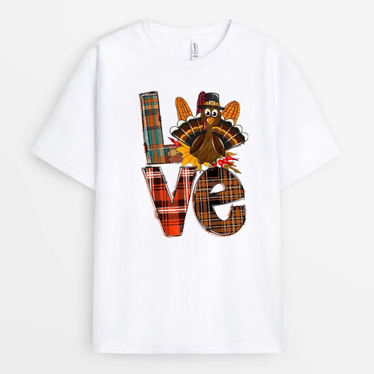 Love Turkey Tshirt - Thanksgiving Gift GETG110424-24