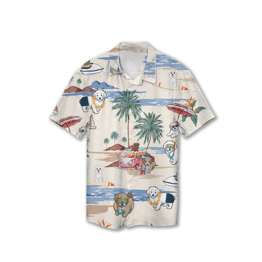 Maltese Summer Beach Hawaiian Shirt