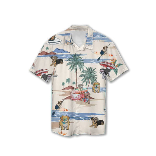 Morkie Summer Beach Hawaiian Shirt - Gift for Morkie Lovers