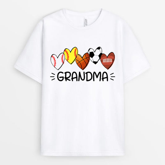 Multiple Heart Sport Grandma Shirt - Gift For Grandmother GEGGM090424-26