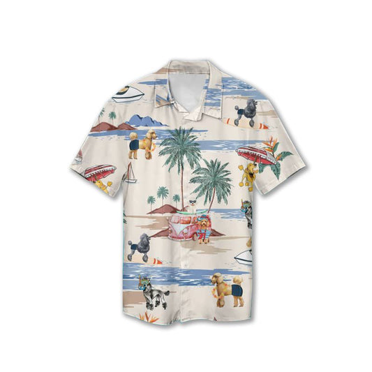 Poodle Summer Beach Hawaiian Shirt - Gift for Poodle Lovers