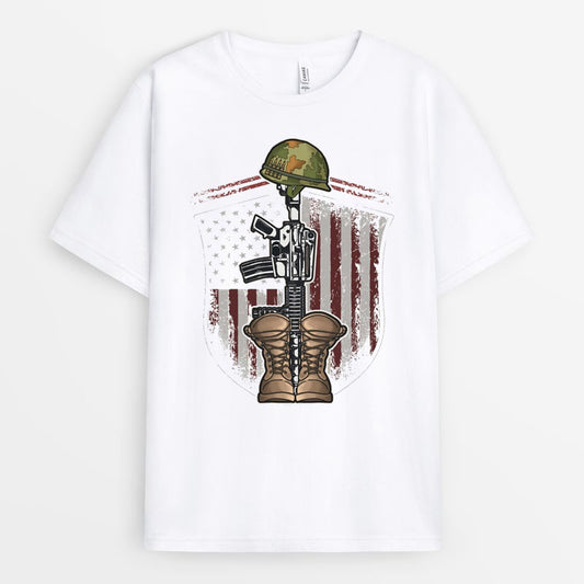 Proud America Military Memorial Day Shirt - Dad Gift GEMD240424-10