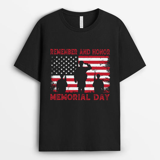 Remember and Honor Memorial Day Tshirt - Gift for American Soldiers GEMD240424-17