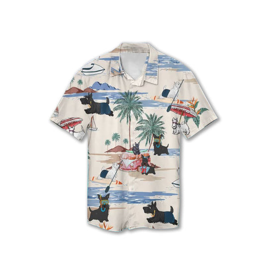 Scottish Summer Beach Hawaiian Shirt - Gift For Dog Lovers GESM230324-10