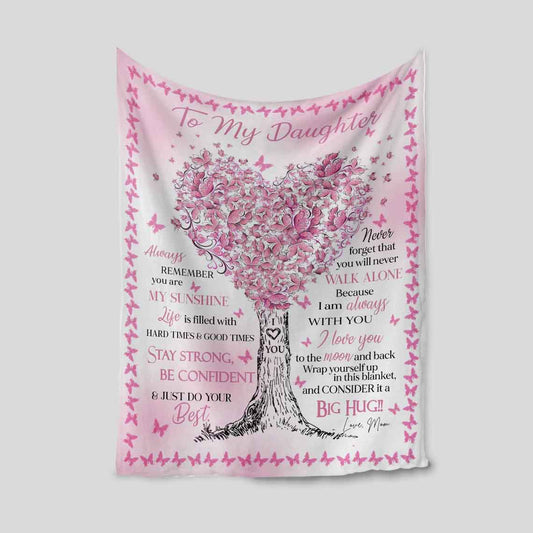 To My Daughter Heart Tree Blanket - Practical Daughter Gifts GEFD300324-9