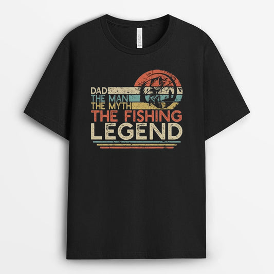 Vintage Dad The Fishing Legend Tshirt - Fishing Gift for Dad GEFD023424-15