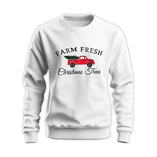 Y2K Farm Fresh Christmas Tree Embroidered Sweatshirt GECM270324-8