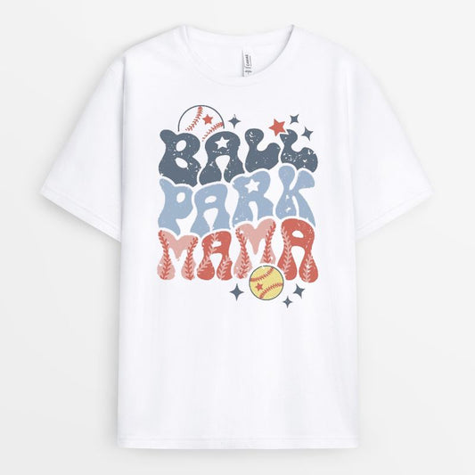 Ballpark Mama Tshirt - Softball Gift 