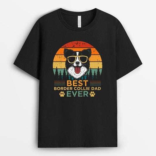 Best Border Collie Dad Ever T-shirt - Funny Dog Lovers Gift