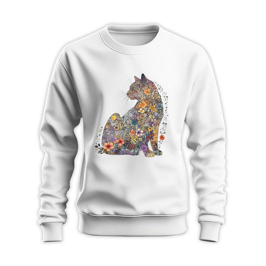 Cat Mom Floral Sweatshirt - Gift for Mom