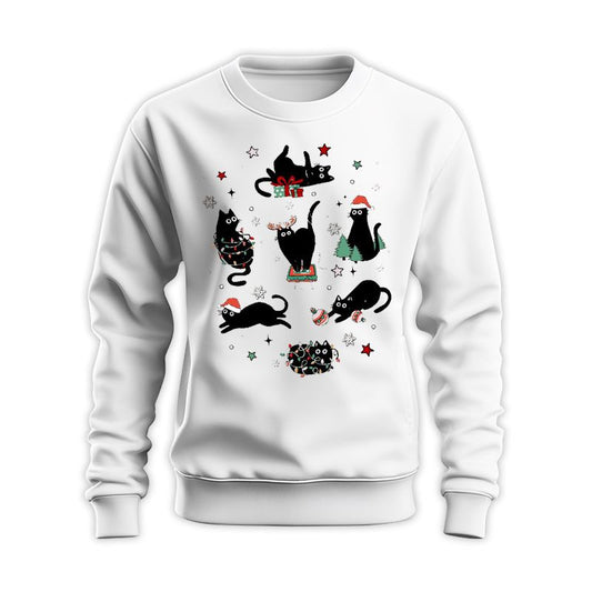 Christmas Black Cat Sweatshirt