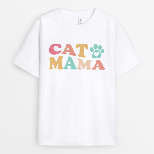 Colorful Cat Mama Tshirt - Mother's Day Gift