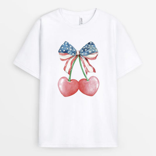 Coquette America Cherry Tshirt - Gift for Cherry Lovers