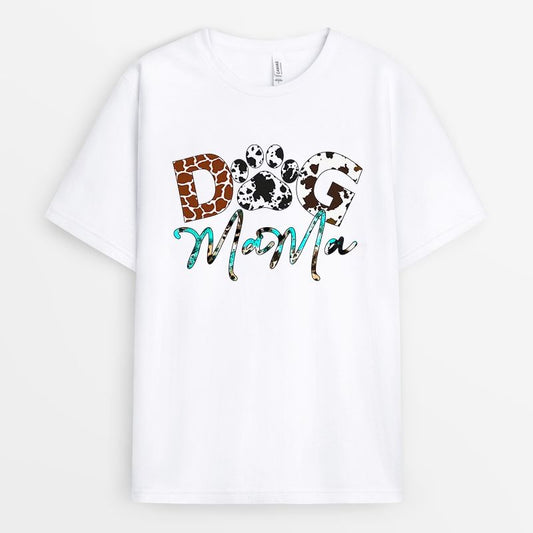 Cowhide Dog Mama Tshirt - Mother's Day Gift For Dog Mom