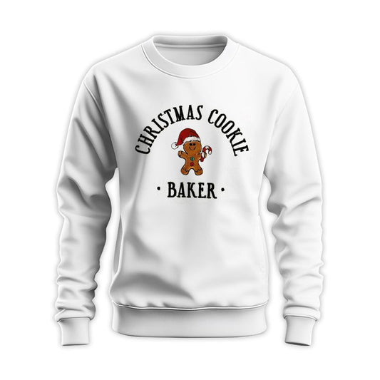 Embroidered Christmas Cookie Baker Gingerbread Sweatshirt