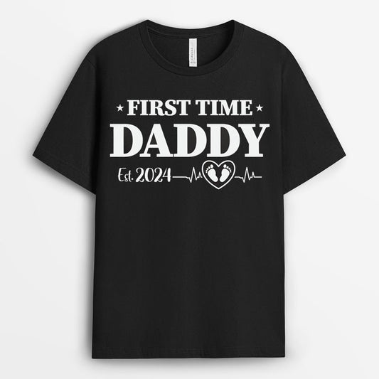 First Time Daddy New Dad Est 2024 Shirt - New Dad Gift