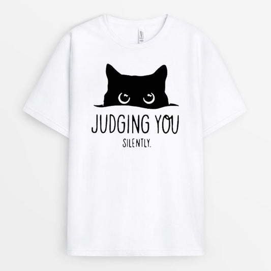 Judging You Silently Tshirt - Gifts for Cats Lover