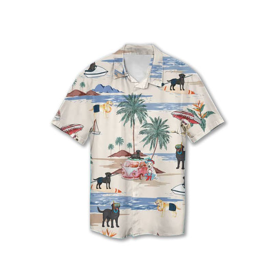 Labrador Summer Beach Hawaiian Shirt