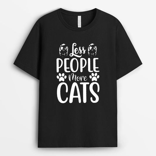 Less People More Cats Tshirt - Cute Cat Gift