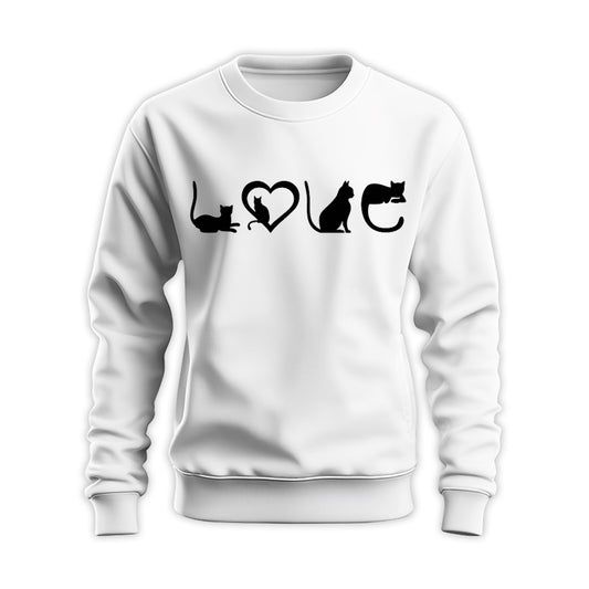 LOVE Black Cat Mom Shirt - Gift For Cat Lovers