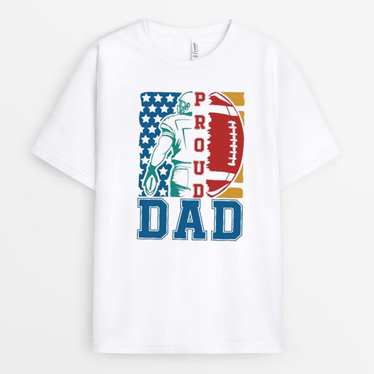Proud Football Dad Tshirt - Father Rugby Gift 