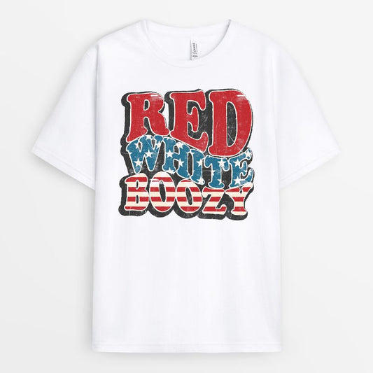 Red White and Boozy Tshirt - Gift for Patriotic America