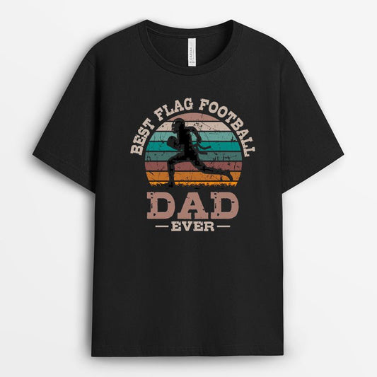 Retro Best Flag Football Dad Ever Shirt - Gift For Dad