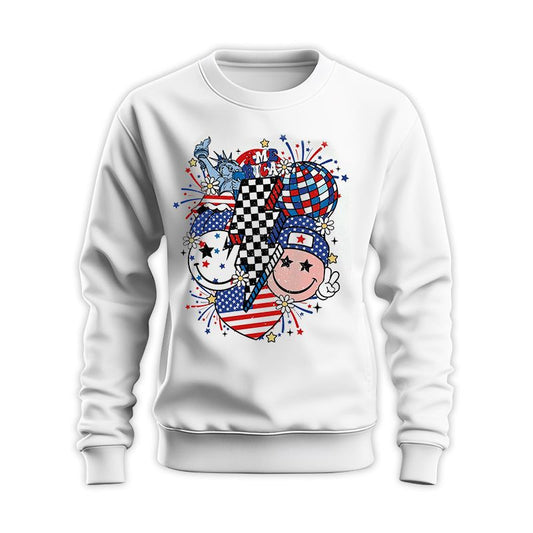 Retro Celebration of Fourth Of July Sweatshirt - Gift for American