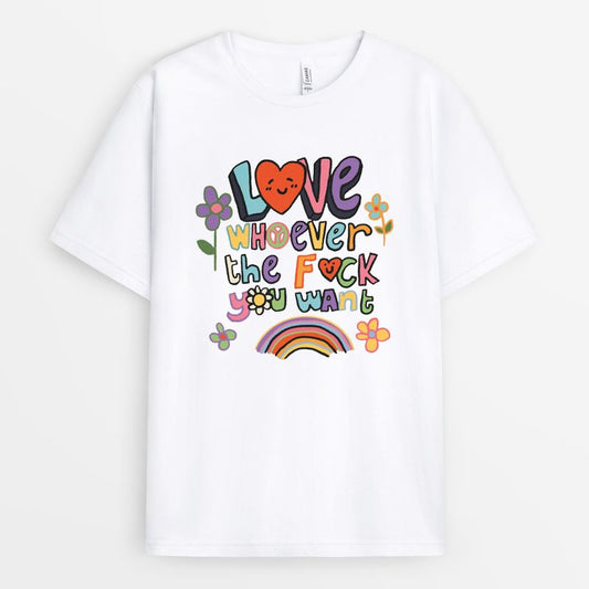 Retro Love Whoever the F*ck You Want Shirt - Pride Month Gifts