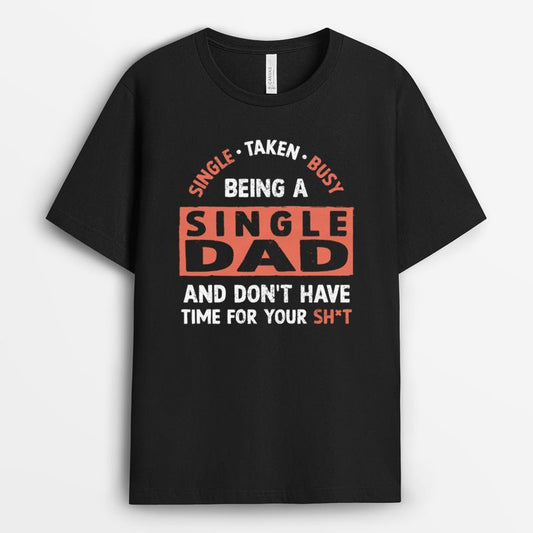 Retro Red Being A Single Dad Tshirt - Gift For Single Dad