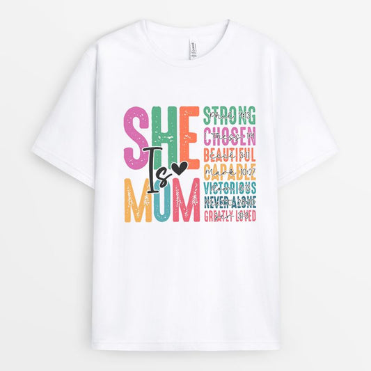 Retro She is Blessed Mom Tshirt - Gift For Single Mom