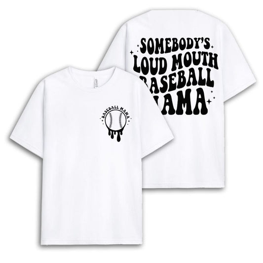 Retro Somebody's Loud Mouth Baseball Mama Shirt - Baseball Lover Gifts